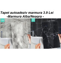 Tapet  Autoadeziv Marmura alba neagra 60x50 cm