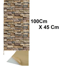 Tapet Autoadeziv Cu aspect de piatra naturala 1 Metru x45 cm -Rezistent la Apa-Spalare usoara